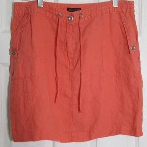 Linen Drawstring Waist Skirt Willi Smith